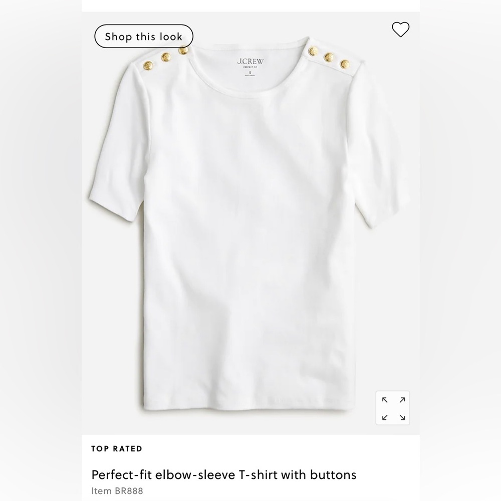 J. Crew perfect fit elbow sleeve tee - NWOT